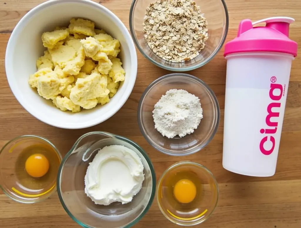 Protein banana bread ingredients