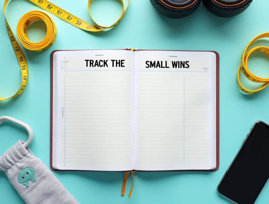 Gym journal and tracking tools illustrating how to stay motivated when results are slow